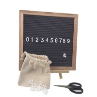 Hot sale handcraft solid wood frame 10*10inch changeable felt letter board