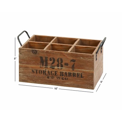 Wooden Barrel 6-Wine Crate