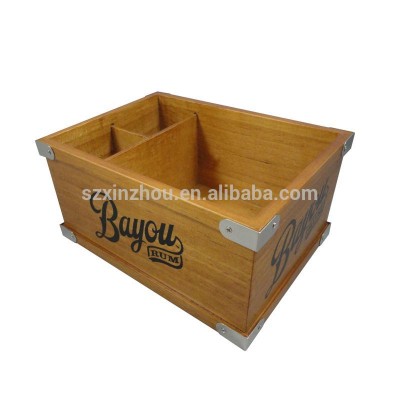 Hollow Unfinished Wood Classic Box for Arts, Crafts, Hobbies and Home Storage